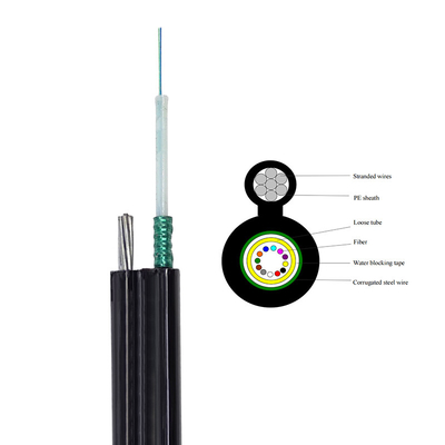 Uni Tube GYXTC8S شکل 8 کابل فیبر نوری خود پشتیبانی 12 هسته ای